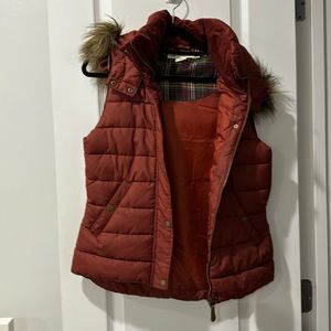 Burnt orange/red H&M puffer vest